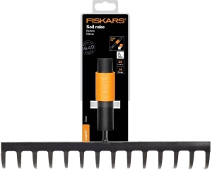 Grebla Fiskars cu 14 varfuri, cap scule, latime: 36 cm, dinti din otel calit, negru/portocaliu, QuikFit, 1000653 - Img 6