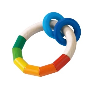Greifling din lemn HABA 1001121001, jucarie motricitate, design colorat
