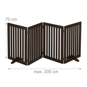 Grilaj de Protectie Relaxdays, 70 x 206 cm, Flexibil, Maro - Img 4