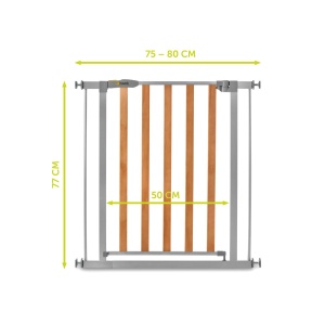 Grilaj de siguranta pentru copii Hauck Woodlock 2, 75-80 cm, fara montaj, metalic - Img 4