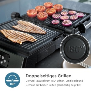 Grill Contact Philips HD630770, 8 Functii Predefinite, Temperatura 60-220C - Img 7