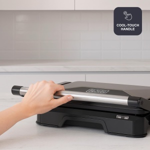 Grill electric BlackDecker BXGR1001E, 1000W, 180 deschidere, antiaderent - Img 3