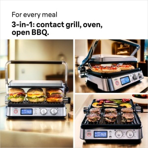 Grill Electric Braun MultiGrill 9 CG9043, 2000W, 3-in-1, Suprafata Mare - Img 3