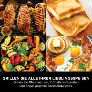 Grill electric Ninja Sizzle GR101EU, 260C, antiaderent, gri - Img 5