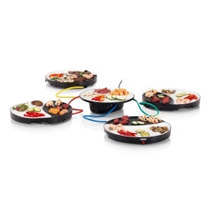 Grill electric Princess Dinner4All 103080 pentru 4 persoane, cu plite ceramice detasabile