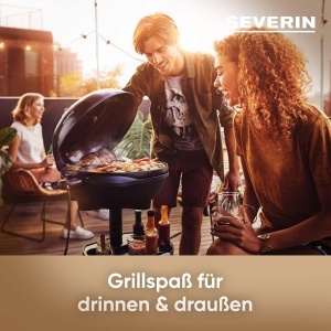 Grill electric SEVERIN PG8541 2000W suprafata O41 cm negru mat - Img 3