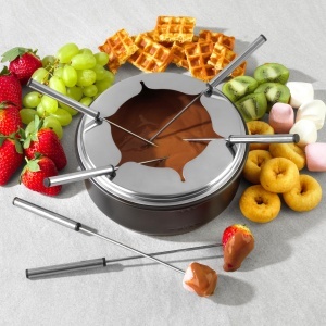 Grill electric si fondue Salter 2-in-1 1400W 8 tavi antiaderente 13L temperatura ajustabila - Img 5
