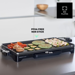 Grill electric Taurus Steakmax 2200 2200W suprafata antiaderenta negru - Img 3