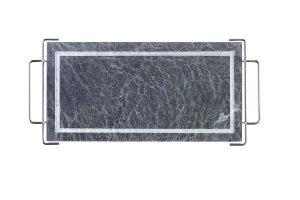 Grill IBILI Piedra 37x18 cm Negru Suport din Otel Inoxidabil - Img 4