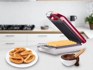 Grill pentru Churros Beper BT.600Y, 800 W, 4 Churros, Rosu
