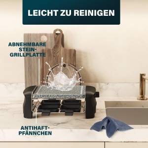 Grill Raclette Princess 162810 pentru 2-4 persoane, 600W, cu placa din piatra naturala - Img 9