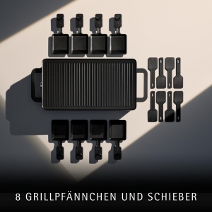 Grill Raclette WMF Master 8 Persoane, 1500 W, Negru Mat, Cu Control Temperatura - Img 8
