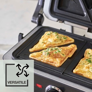 Grill si Sandwich Maker Cuisinart GRSM4U, 2-in-1, 210C, Compact, Gri - Img 8