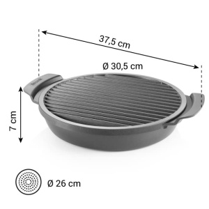 Grillpfanne Tescoma PREMIUM, 2 piese, antiaderenta, pentru grill fara fum - Img 7