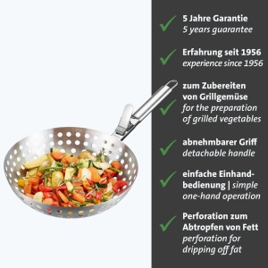 Grillwok Westmark din otel inoxidabil, 340 x 280 mm, usor de curatat - Img 3