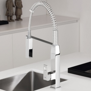 GROHE Eurocube | Robinete de bucatarie - Robinet de chiuveta cu o singura parghie | cu dus profesional | crom | 31395000 - Img 3