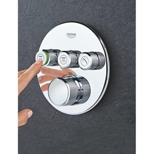 GROHE Grohtherm SmartControl - Termostat cu 3 supape de inchidere (set gata de asamblare, suprafata durabila, blocare de siguranta la 38degC), crom, 29121000 - Img 9