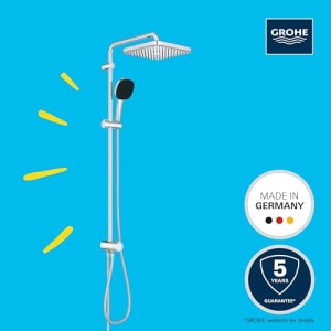 GROHE Vitalio 250 set de dus fara robinet cu economie de apa 8l pe minut dus cu efect de ploaie pentru robinetele de dus existente cap de dus 2 tipuri - Img 3