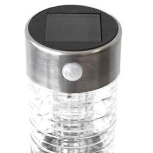 Grundig LED Solarlampe cu senzor de miscare corp din inox si sticla 39 cm argintiu - Img 4