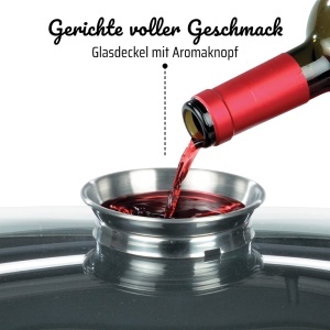 GSW Universalbrater Gourmet Granit 6 Litri Negru Aliaj Aluminiu Inductie - Img 5
