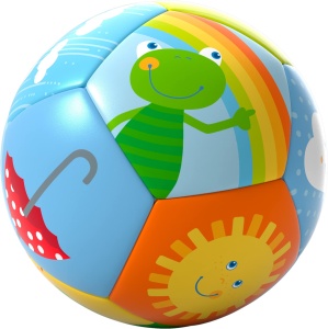 HABA Babyball Regenbogenwelt 1306318001 Moale si Colorat Diametru 11 cm pentru Bebelusi 6 Luni