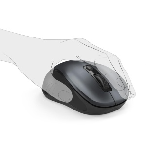 Hama Bluetooth mouse wireless (3 butoane, 800dpi/1200dpi/1600dpi, mouse optic wireless, wireless, mouse de computer, pentru laptop/PC/tableta, fara zgomot, baterie, pentru dreptaci/stangaci) antracit - Img 4