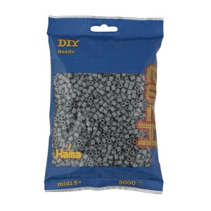 Hama Perlen 201-17 Set 3000 Perle Midi Gri pentru Copii 5 Ani