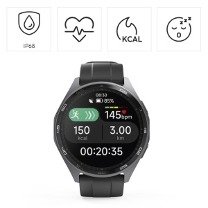 Hama Smartwatch afisaj color AMOLED 143 GPS functie telefon rezistent la apa WhatsApp asistent vocal tracker de somn 110 moduri sportive planuri de an - Img 2