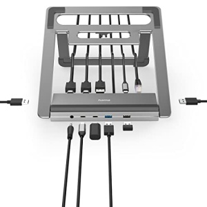 Hama USB-C Hub Docking Station 12in1 Laptop Stand Gri Aluminiu - Img 16