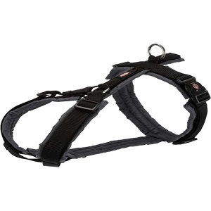 Hamul de trekking TRIXIE New Premium, M 53-64cm/20mm, negru/grafit, caine