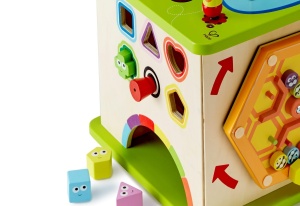 Hape Motorikwurfel Kleine Tierchen Joc Montessori din Lemn pentru Copii 1 ani - Img 7