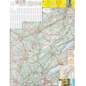 Harta Locala Michelin Doubs, Jura - Scala 1150,000, 3D Relief - Img 3