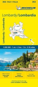 Harta Michelin Lombardei 1200.000, Culoare Galbena, Constructie Robusta