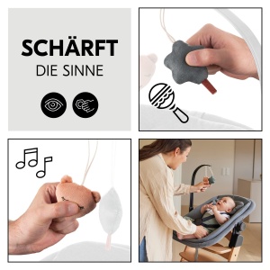 hauck Play Arch pentru balansoar pentru balansoar pentru copii nu este compatibil cu alte modele cu efect scartaitor si zornait unghi reglabil atasare - Img 3
