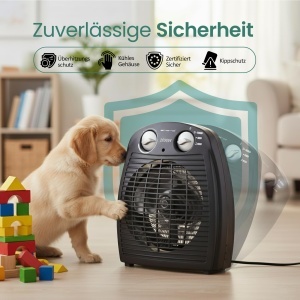 Heizluftung Emerio FH-106737.2, 2000W, portabil, pentru spatii de 25 m, gri - Img 6
