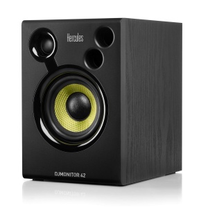 Hercules DJMonitor 42 - Difuzoare DJ active cu woofer de 4 inch, putere de 80W, sunet precis, sistem Bass Reflex, pentru DJ si iubitori de muzica - Img 5