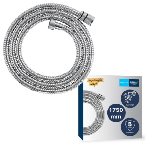 Hose de dus GROHE Vitalioflex, 1,75m, metal, crom, rezistent la caldura