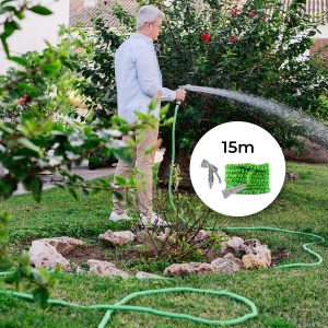 Hose extensibil InnovaGoods, 15 m, cu pistol cu 7 tipuri de spray, robust - Img 6