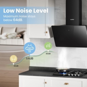 Hota de bucatarie COMFEE ANGJ64B-60, 60 cm, 400 mh, Negru - Img 4