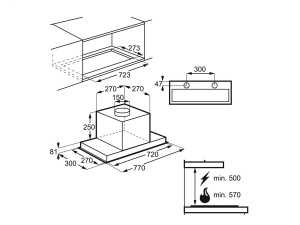 Hota incorporabila AEG DGE5861HM 80 cm inox, 700 m3h, telecomanda - Img 3
