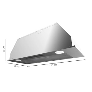 Hota incorporabila Cecotec Bolero Flux IT 755500 75 cm Inox 550 m3h Clasa A Touch Control - Img 2