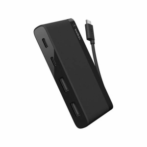 Hub USB-C Belkin F4U090BTBLK cu 4 Porturi, Cablu Integrat, Compact - Img 4
