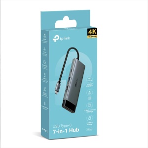 Hub USB-C TP-Link UH7021C, 7 porturi, 100W, HDMI 4K, Plug Play - Img 11