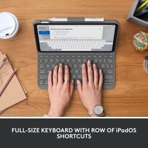 Husa cu tastatura Logitech Schlank Folio pentru iPad, design subtire, AZERTY - Img 2