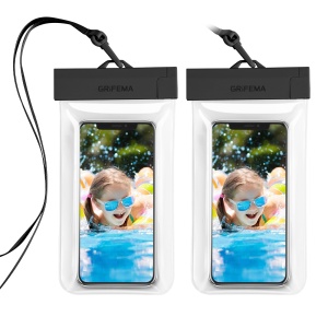 Husa de Telefon Waterproof GRIFEMA, 2 Bucati, IPX8, Compatibila cu Telefoane de pana la 8,2 Inch