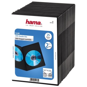Husa DVD Super Slim Hama 25 bucati, 0.7 cm grosime, cu mecanism de prindere