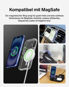 Husa iPhone 16 Belkin SheerForce, transparenta, MagSafe, rezistenta la socuri - Img 2