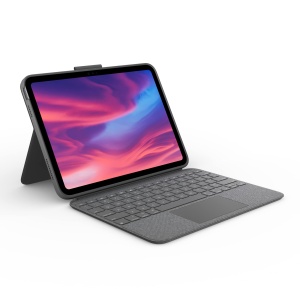 Husa Logitech Combo Touch cu tastatura detasabila pentru iPad, compatibila cu modelele A2696, A2757, A2777, A3162