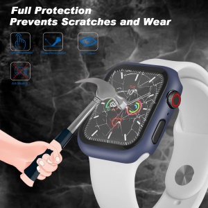 Husa pentru Ceas Inteligent Apple Watch 42 mm, Protectie Display, Albastra - Img 5