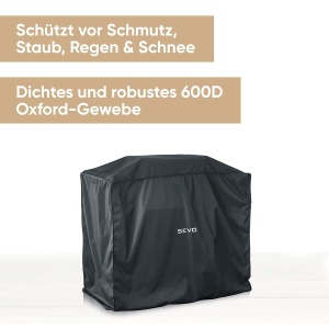 Husa pentru Gratar SEVERIN SEVO GTS, impermeabila, 600D Oxford, neagra - Img 3